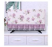 DVMSIEF Housse De Téléviseur Couverture TV 32 "37" 40" 42" 43" 55" Le couvercle anti-poussière à surface incurvée LCD de 65 pouces ne peut pas être retiré lors(Tulip purple,46inch)