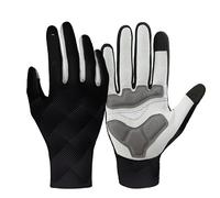 DVMSIEF Manchon Velo Gants Thermiques d'hiver for vélo, Doigt Complet, VTT, de Route, écran Tactile, antidérapants, Cyclisme, Respirants, Garde au Chaud(Black,S)
