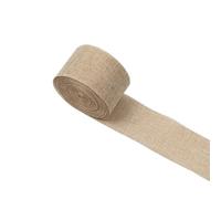 DVMSIEF Toile De Jute Ruban de Jute Rustique 10M, Bricolage, Toile tissée colorée, Artisanat, décor Guerre Mariage Vintage(Natural Color)