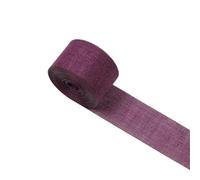 DVMSIEF Toile De Jute Ruban de Jute Rustique 10M, Bricolage, Toile tissée colorée, Artisanat, décor Guerre Mariage Vintage(Dark Purple)