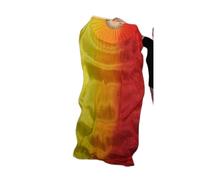 DVMSIEF Ventail Voile De Danse Voile de Danse du Ventre 100% Paires d'éventails en Soie (1L + 1R), Accessoire Costume léger et Fluide for Studio Musique, éloge l'église(Black Green,180cmX90cm-Hot)
