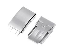 dvnFWKc Boucle de Fermeture de déploiement, Bracelet de Montre en Acier Inoxydable avec Boucle déployante, Extension 18-22 mm, Fermoir métallique à Double Poussoir(Silver,22mm)