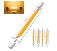 Dvnoua Ampoule R7S LED 78mm Dimmable, 10W R7S LED 78mm Haute Lumière COB Remplacer Lampe Halogène 100W, Blanc Chaud 3000K, 1000LM, Éclairage à 360 Degrés, Sans Scintillement, lot de 4