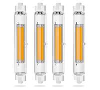 Dvnoua Ampoules R7S LED 118mm Dimmable 30W, R7S LED 118mm Équivalent à 300W Ampoule Halogène J118mm, Blanc Naturel 4000K 3000LM, Sans Scintillement, Éclairage à Faisceau 360°, lot de 4