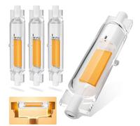 Dvnoua Ampoules R7S LED 78mm Dimmable, R7S LED 78mm 20W Lampe Équivalent à Ampoule Halogène 200W, Haute Lumière COB Blanc Chaud 3000K 2000LM, Éclairage à 360 Degrés, Sans Scintillement, lot de 4