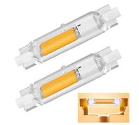 Dvnoua Ampoules R7S LED 78mm Dimmable, R7S LED 78mm 20W Lampe Équivalent à Ampoule Halogène 200W, Haute Lumière COB Blanc Chaud 3000K 2000LM, Éclairage à 360 Degrés, Sans Scintillement, lot de 2