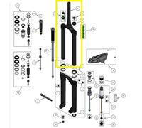 DVO Standrohreinheit, Onyx 38 D1|D2|WP, Black, 241-9001-SP
