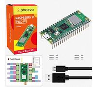 DVOZVO Raspberry Pi Pico W with Pre-Soldered Header, Raspberry Pi RP2040 Chip, Wi-FI Wireless Connectivity,Pico WH with USB Cable