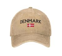 DVRSCVHEN Drapeau du Danemark Casquette de Baseball Sun Femmes décontractées Hommes lavés Chapeau de Routier Bonne qualité Course personnalisée Hippie Idée Cadeau