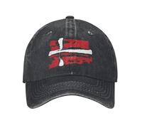 DVRSCVHEN Drapeau du Danemark, Traits de Crayon, Casquette de Baseball, écran Solaire Solaire, Logo personnalisé, Chapeau de Routier lavé, Casquettes féminines masculines de Camping y2k