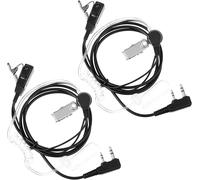 DVSDVCS-BaoFeng - Cuffie per microfono PTT a 2 Poli per Kenwood PUXING Baofeng UV-5R UV-5RA 888S a 2 Vie (2 pezzi)