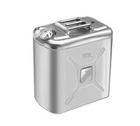 DVTFRUI Bidon De Carburant Professionnel Bidon De Carburant en Acier Inoxydable Poli avec Cathéter Bidon De Carburant De Réserve Antidéflagrant Peut Réservoir De Carburant Portable,60L