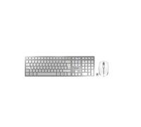 CHERRY DW 9100 SLIM clavier Souris incluse Universel RF sans fil + Bluetooth AZERTY Français Argent