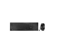 CHERRY DW 9500 SLIM, Ensemble Clavier et Souris Sans Fil, Disposition tchèque/slovaque (QWERTZ/QWERTY), Bluetooth ou radio, souris ergonomique, Gris anthracite