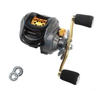 DW132 Moulinet de pêche à l'appât, rapport de vitesse 7, 2, 1, 18 + 1BB, et 3 options de bobine pour tous vos besoins de pêche (A-main gauche)