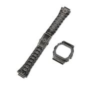 DW5600 Mod Kit Boîtier de bracelet en métal rétro compatible avec Casio DW-5600 GW-B5600 Bracelet montre à lunette acier 316L sculpté vintage modifié style indien(C Retro Style)