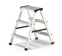 MonMobilierDesign DWA Escabeau double pliable en aluminium 3 marches G