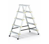 MonMobilierDesign DWA Escabeau double pliable en aluminium 5 marches G