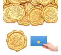 Dwafill - 50 Pièces Cachet de Cire Autocollant Or, Classique, Pour Toi, Adapté Aux Cahiers, Invitations de Mariage, Cadeaux, Cartes de Vœux, Bouteilles de Vin Rouge