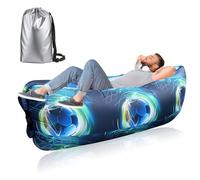 Dwafill Hamac Gonflable, 185 * 70CM Transat, Canapé, Sofa, Chaise Longue Gonflable, avec Le Portable Package, pour Le Camping, la Mer, la Plage, Le Festival de Musique