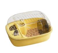 Dwarf Hamster Cage | Ventilated Openable Top Convenient Portable Enclosure | Small Animal Hamster Habitat | Design That Ensures Ample Space for Small FuHome Dorm Bedroom Living Room Balcony Apartment