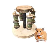 Dwarf Hamster Toys, Wooden Chew Treats Small Animals, Multifunctional Bunny Enrichment Toy, Hamster Cage Accessories for Hamsters, Guinée Pigs and More