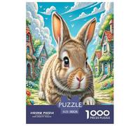 Dwarf Lapin Puzzle 1000 Pièces Cadeau Unique Jeu Éduchatif Défi Jouet À De Qualité Supérieure Peinture Art pour Adultes Et Enfants À Partir De 12 Ans 38x26cm/1000pcs