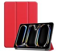 DWaybox Étui pour iPad Pro 13 Pouces 2025 Modèle M5 A3360 / A3361, Coque Folio Protectrice et Légère Style Smart Cover avec Support Multi-Angles -Rouge