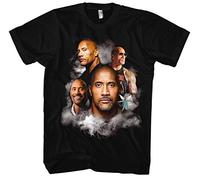 Dwayne Johnson T-shirt pour homme | Dwayne Johnson T-shirt - The Rock Shirt - Skyscraper, Noir / Canard : multicolore, XL