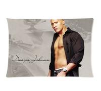 Dwayne Johnson The Rock Pillowcase Custom Throw Pillow cover 20x30 Zippered Pillow Case Two Sides Picture Printed Soft Cotton Comfortable