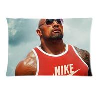 Dwayne Johnson The Rock Pillowcase Custom Throw Pillow cover 20x36 Zippered Pillow Case Two Sides Picture Printed Soft Cotton Comfortable