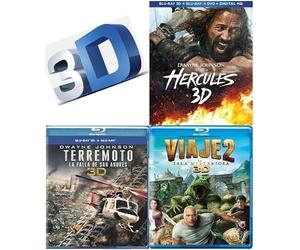 Dwayne "The Rock" Johnson 3-Movie 3D Collection: Hercules / San Andreas & Journey 2 The Mysterious Island [3D Blu-ray, 3-Pack] Region 1/A