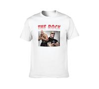 Dwayne The Rock Johnson Montage Party Crazy Family Punk College Style T-Shirt White L