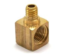 DWBPGVUN Adaptateur de raccord de tuyau M6 x 1 mm mâle vers filetage femelle BSPP coudé à 90 degrés en laiton