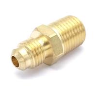 DWBPGVUN Lot de 10 adaptateurs de tuyau SAE filetés 7/16"-20 UNF vers 0,6 cm NPT mâle en laiton SAE 45 degrés
