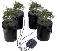 DWC Système de culture hydroponique en eau profonde 20L 4x seaux avec pompe à air
