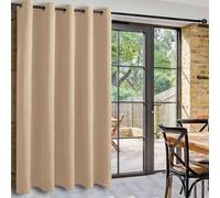 DWCN Jaune Beige Occultant Rideau Thermique Rideaux Separation L203xH213 cm 1 Pièce Large Rideaux Brise-bise à Oeillets Rideau Acoustique Décoration Intérieure Moderne pour Salon/Chambre/Cuisines