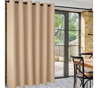 DWCN Jaune Beige Occultant Rideau Thermique Rideaux Separation L254xH213 cm 1 Pièce Large Rideaux Brise-bise à Oeillets Rideau Acoustique Décoration Intérieure Moderne pour Salon/Chambre/Cuisines