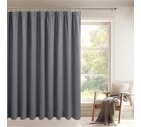DWCN Lot de 1 Rideau de séparation de pièce, 200 x 210 cm (l x h) - avec Galon fronceur, occultant et Thermique - Protection Contre Le Froid - Extra Large - Rail pour Chambre à Coucher - Gris