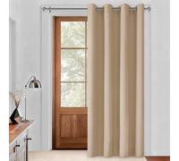 DWCN Rideau de Porte Isolant Thermique Jaune Beige Rideaux Separation L140xH240 cm Lot de 1 Rideaux Occultant à Oeillets Brise-bise Rideau Acoustique Maison Décoration pour Salon/Chambre/Bureau