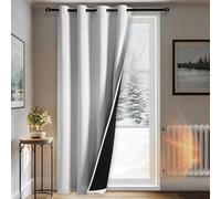 DWCN Rideau d'hiver Occultant Et Coupe-Vent avec Doublure Matelassée en Microfibre Épaisse, Isolation Thermique, Réduction du Bruit, Rideau De Salon, 132x215 cm(LxH), 1 Pièce