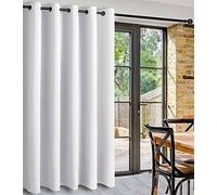 DWCN Rideau Occultants Thermique Blanc Rideaux Separation de Piece L203xH213 cm 1 Pièce à Oeillets Rideau Phonique Anti Bruit Décoration Intérieure Moderne pour Salon/Chambres à Coucher/Cuisines