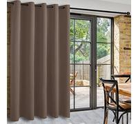 DWCN Rideau Salon Kaki Rideaux Isolant Thermique Froid L203xH213 cm 1 Panneaux Occultant Rideau Séparation à Oeillets Anti Bruit Rideaux Brise-bise pour Cuisines/Chambres à Coucher/Chambre d'enfant