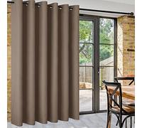 DWCN Rideau Salon Kaki Rideaux Isolant Thermique Froid L254xH213 cm 1 Panneaux Occultant Rideau Séparation à Oeillets Anti Bruit Rideaux Brise-bise pour Cuisines/Chambres à Coucher/Chambre d'enfant