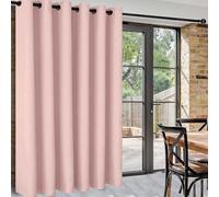 DWCN Rideau Thermique Isolant Anti Froid et Chaleur Rose L254xH213 cm 1 Panneaux Occultant Rideaux Separation à Oeillets Rideau Phonique Anti Bruit Protection la Vie Privée pour Salon/Chambre/Bureau
