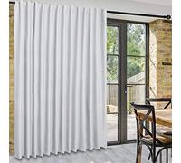 DWCN Rideaux de Porte coulissante de terrasse - Rideaux Extra Larges pour Porte en Verre, séparateur de pièce, Panneau de Rideau occultant Thermique avec Languette arrière et Passe-Tringle pour