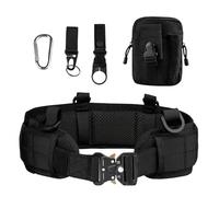 DWCYZXL Ensemble de ceintures tactiques, ceinture de travail amovible en nylon 1000D réglable avec libération rapide pour la chasse en plein air (BK)