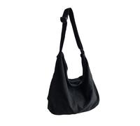 DWDC Sac à bandoulière de grande capacité, sac fourre-tout, sac à bandoulière réglable, sac hobo adapté au shopping, au travail, à la plage, à l'école, aux voyages et au quotidien., Noir