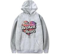 DWDKJU Damiano David Born with a Broken Heart 2025 Sweatshirts, Pulls à Capuche à Manches Longues Imprimés Graphiques Unisexes pour Les Fans De Singer,Gris,3XL