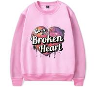 DWDKJU Damiano David Born with a Broken Heart 2025 Sweatshirts, Pulls à Capuche à Manches Longues Imprimés Graphiques Unisexes pour Les Fans De Singer,Rose,XL